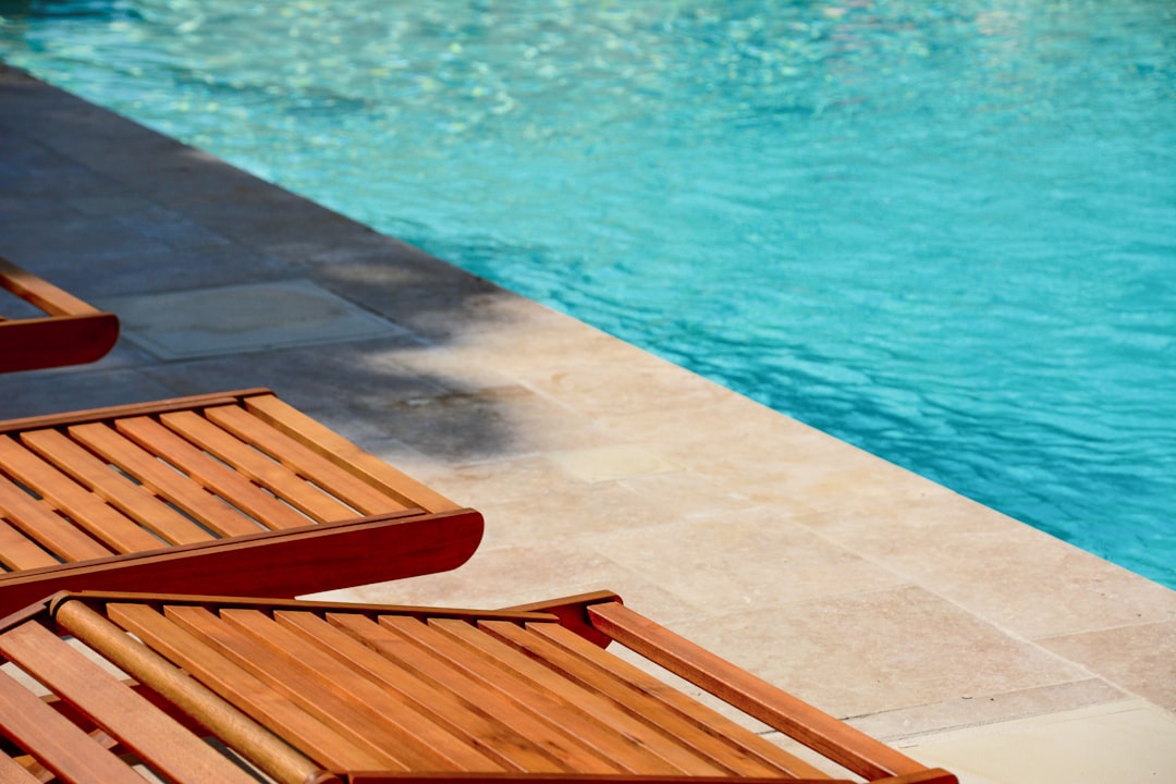 poolside with sun loungers